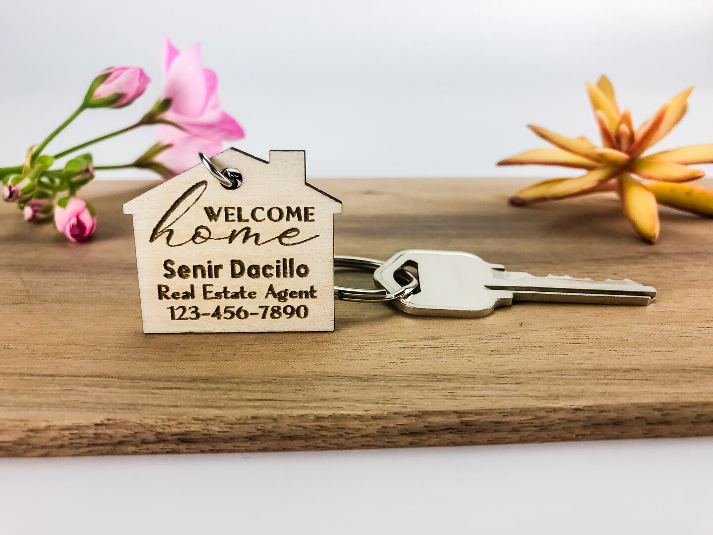 Welcome home real estate keychain WHREK-01